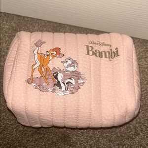 Disney Bambi Pink Quilted Makeup Bag